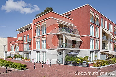 Modern appartments in project Havenaer in Wassenaar, Netherlands. Editorial Stock Photo