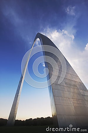 Modern arch sculpture in St Louis Missori Editorial Stock Photo