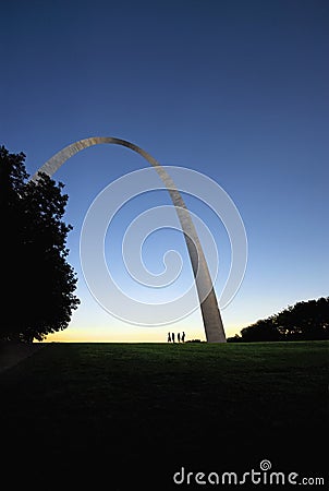 Modern arch sculpture in St Louis Missouri Editorial Stock Photo