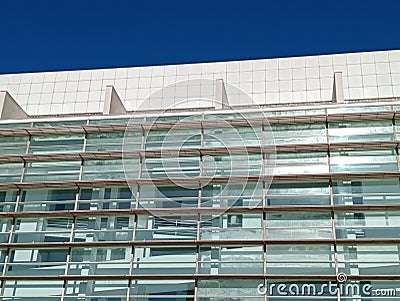 Modern architechure with Blue sky in Barcelona, Spain Stock Photo