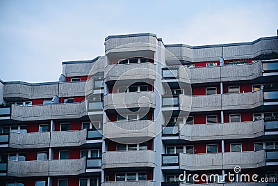 Modern architectural concrete building in Berlin city Germany Editorial Stock Photo