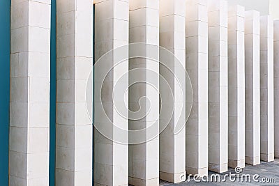 Modern architecture. Angular light columns Stock Photo