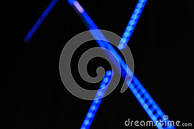 ABSTARCT COLORED BLURRED NIGHT LIGHT. MODERN ARCHITECTURE BUILDING Stock Photo
