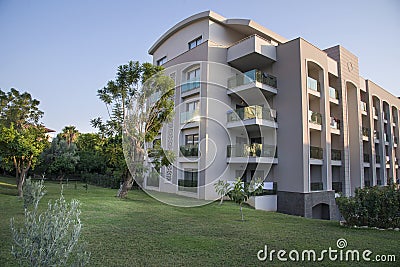 Modern architecture building in green enviroment in summer. Stock Photo