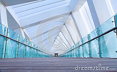 Modern Architecture Design Spiral Bridge Dubai Editorial Stock Photo