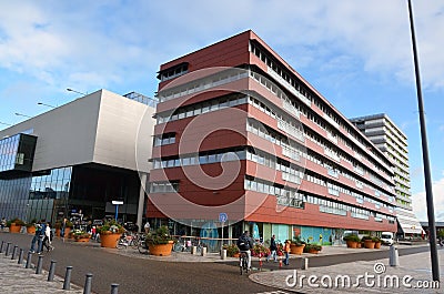 Modern architecture in downtown Almere, Holland Editorial Stock Photo