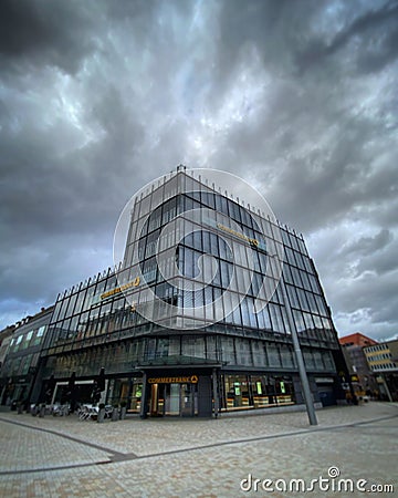 Modern architecture Germany, Bielefeld. April 2023 Editorial Stock Photo