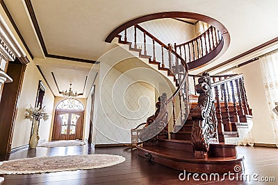 Modern architecture interior with classic elegant luxury hallway Stock Photo