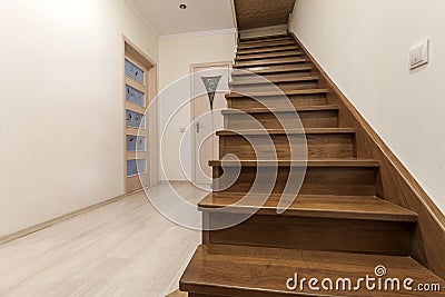 Modern architecture interior with elegant luxury hallway with gl Stock Photo