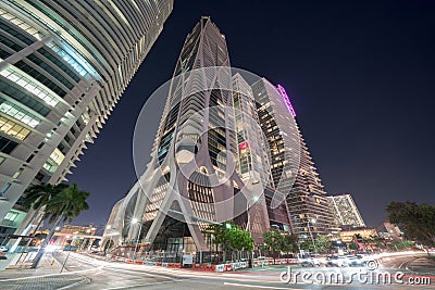 Modern architecture Miami One Thousand Museum Tower Editorial Stock Photo