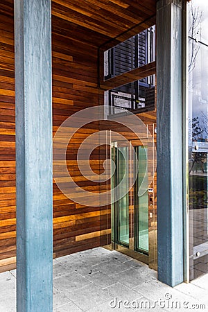 Modern architecture for an outdoor elevator Stock Photo