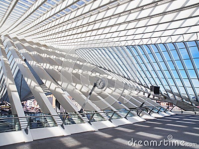 Modern Architecture At Train Station Editorial Stock Photo