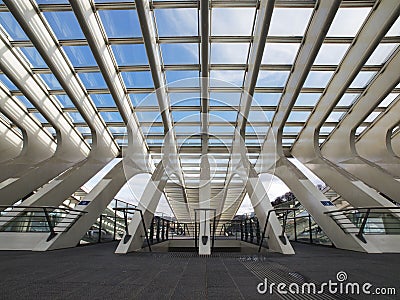 Modern Architecture At Train Station Editorial Stock Photo