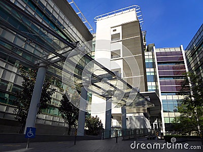 Modern architecture with wheelchair access Stock Photo