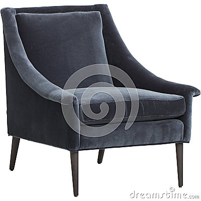 Modern Armchair Single Sofa Seat Home Living Room or Bedroom - Image with white background Stock Photo