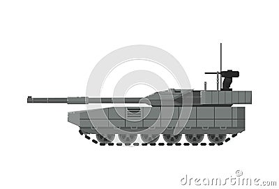 Modern army tank isolated icon Cartoon Illustration