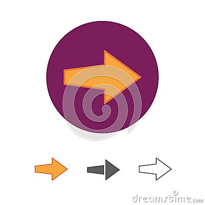 Modern arrow icon Vector Illustration