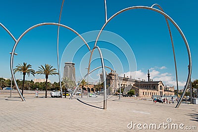 Modern Art in Barcelona Editorial Stock Photo
