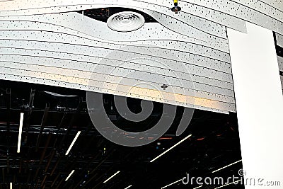 modern art light design concept in Schiphol airport in Holland Editorial Stock Photo