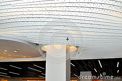 modern art light design concept in Schiphol airport in Holland Editorial Stock Photo