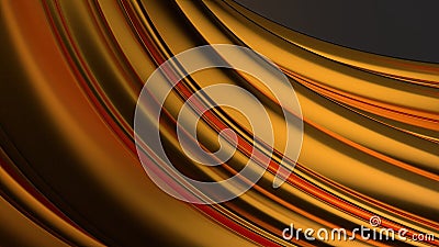 Modern Art Luxury Bezier Curves Like Gold Gorgeous Curtains Elegant and Modern 3D Rendering Abstract Background Cartoon Illustration