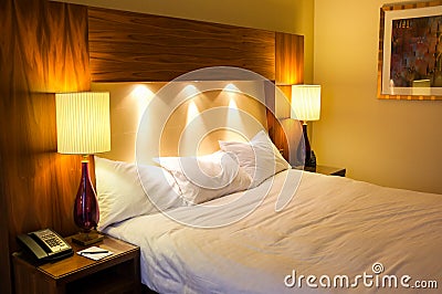 Hotel Bedroom Stock Photo