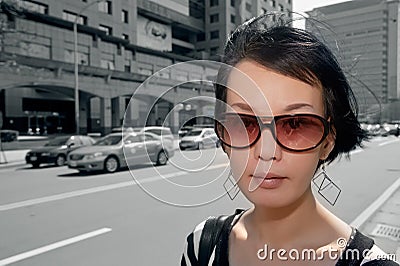 Modern Asian woman Stock Photo