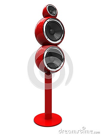 Modern audio speaker Cartoon Illustration