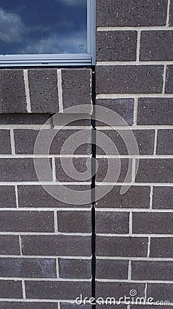 Modern Australian brick veneer construction external masonry wall Stock Photo