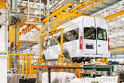 Automobile production line Stock Photo