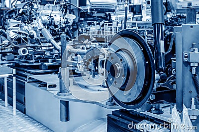 Automobile production line Stock Photo