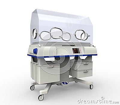 Modern Baby Incubator Hospital Equipment Stock Photo