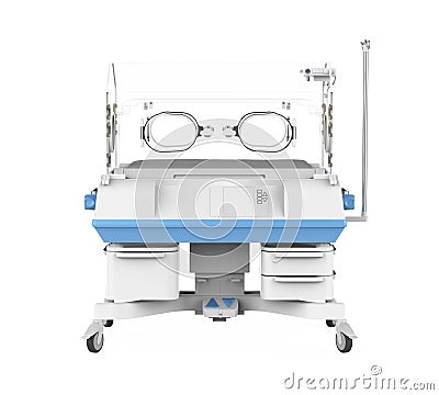 Modern Baby Incubator Isolated Stock Photo