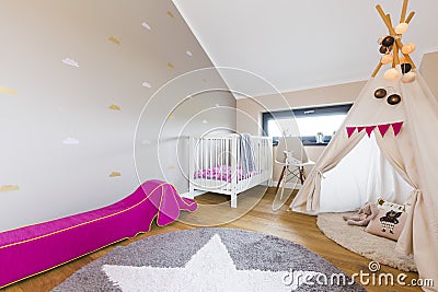 Modern baby room design Stock Photo