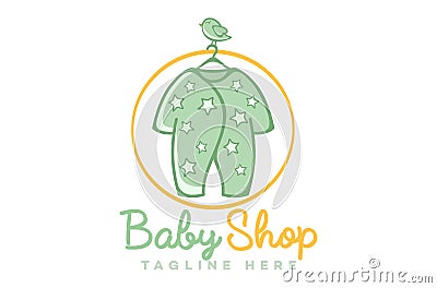 Modern baby shop logo. Vector illustration Vector Illustration