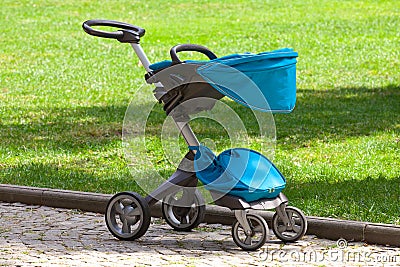 Modern baby stroller Stock Photo