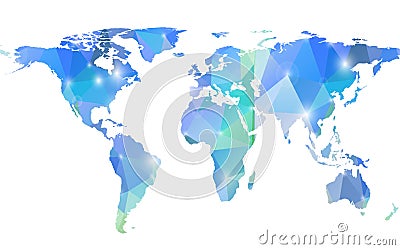 Modern background with Earth map Vector Illustration