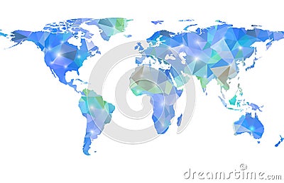 Modern background with Earth map Vector Illustration