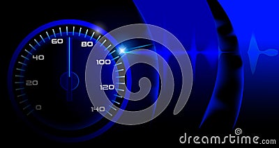 Modern background with speedometer Vector Illustration