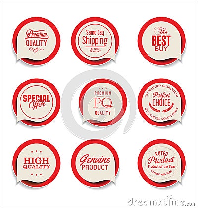 Modern badges and labels collection Vector Illustration