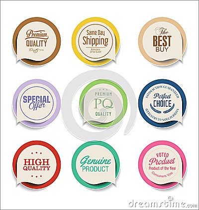 Modern badges and labels collection Vector Illustration