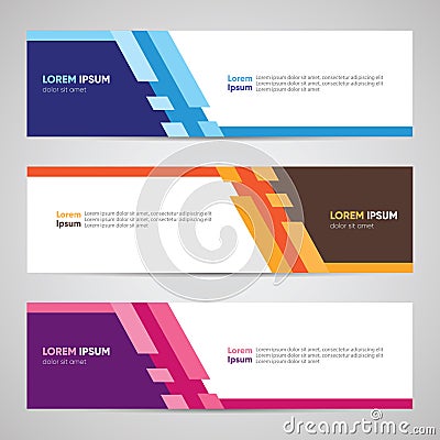 Modern Banner Design. Banner Backdrop Background Header Footer W Vector Illustration