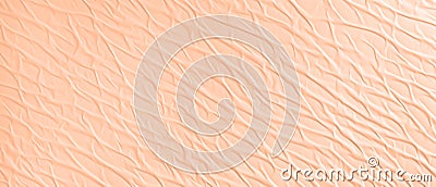 Modern banner in peach color of the year 2024. Texture of waves and curves, paper. Stock Photo