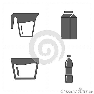 Modern bar icons Vector Illustration