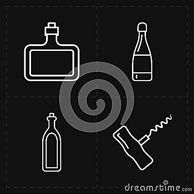 Modern bar icons Vector Illustration