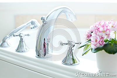 Modern bath. Bathroom Stock Photo