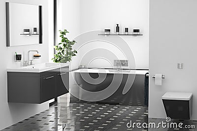 Modern bathroom Stock Photo