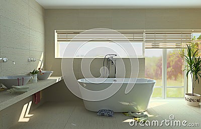 Modern bathroom Stock Photo