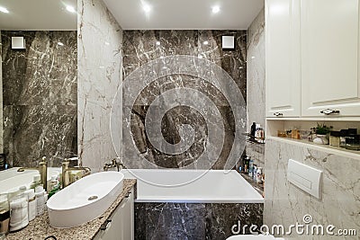 Modern bathroom interior design. interior photos Editorial Stock Photo