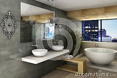 Modern bathroom Stock Photo